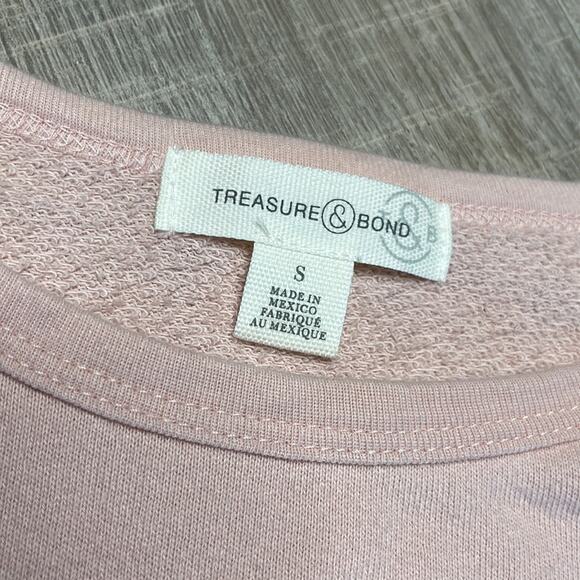 NWOT TREASURE & BOND Pink Wide Sleeve Sweatshirt Women’s Size Small - Picture 2 of 7